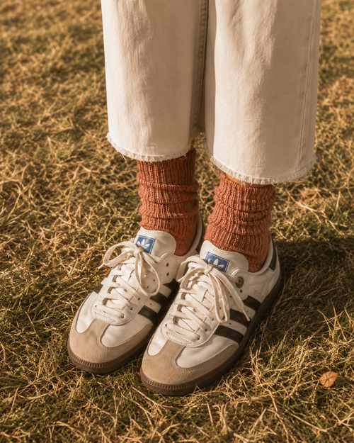 Dusty Rose Merino Wool Socks