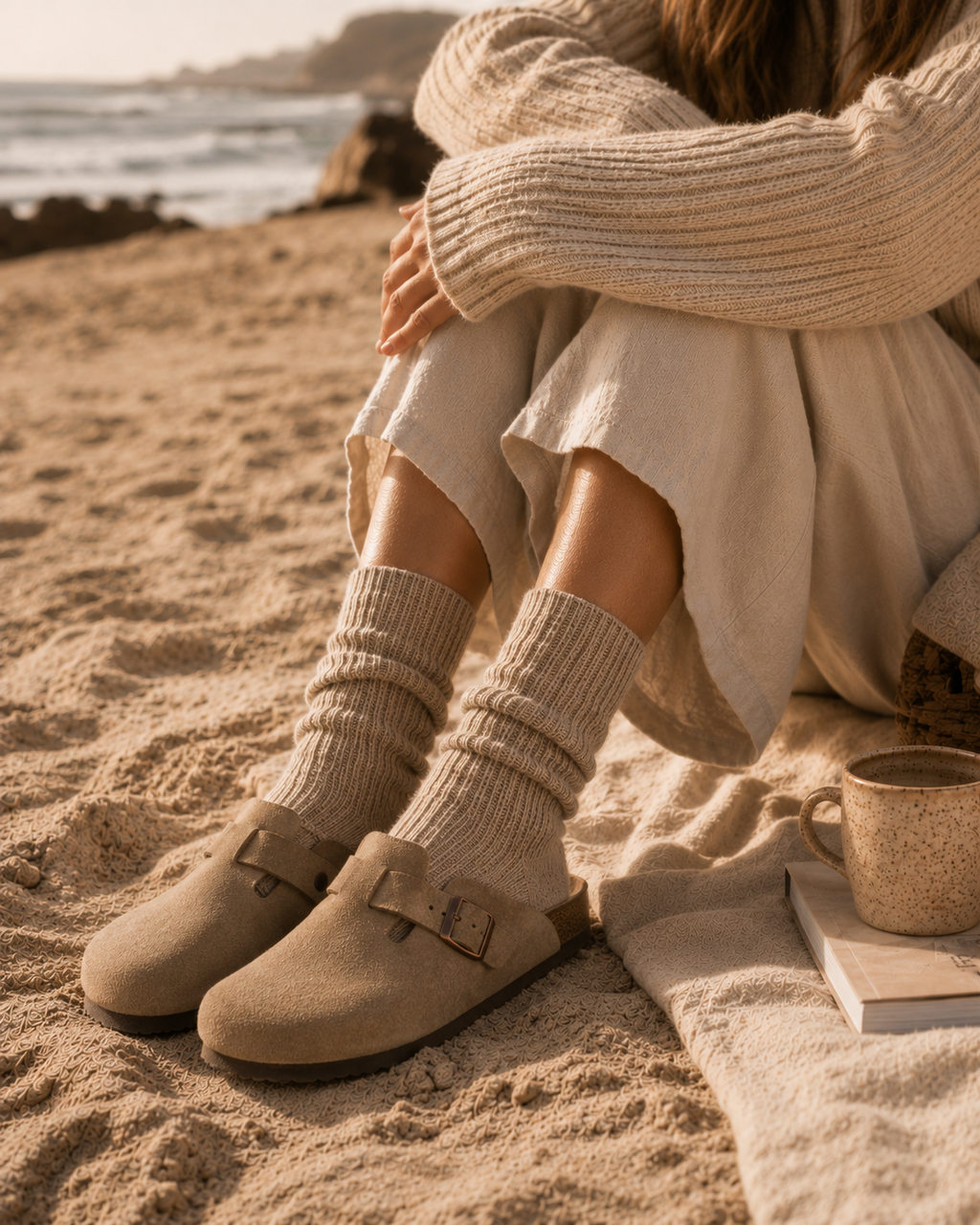 Sand Merino Wool Socks
